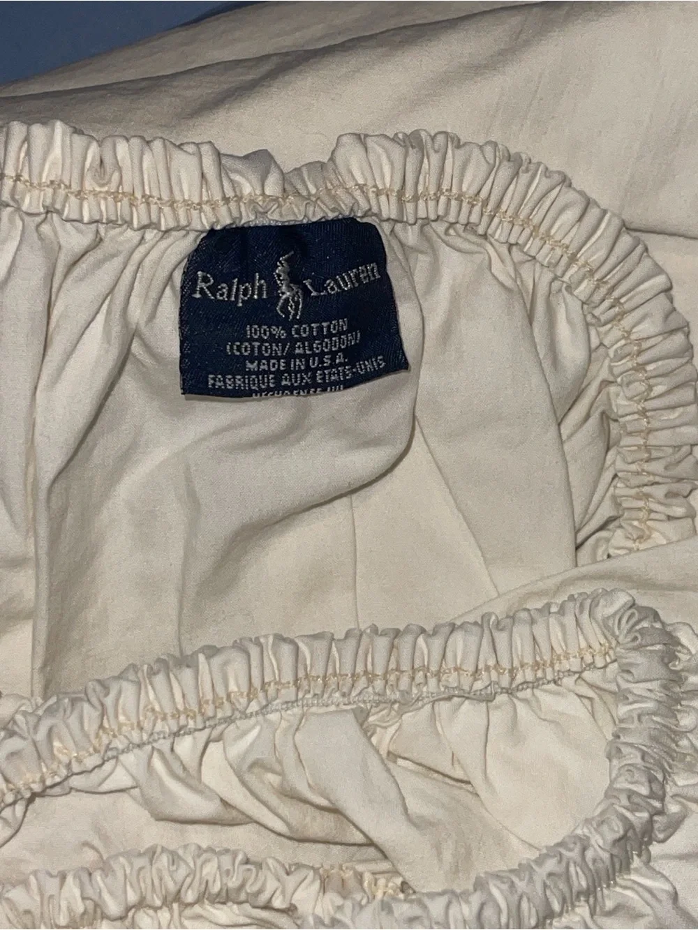 Ralph Lauren ivory fitted sheet